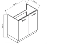 CUISINE COMPLETE ANIKA CHENE 2M00 NON MONTEE SANS ELECTROMENAGER 6 MEUBLES