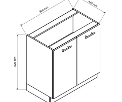 CUISINE COMPLETE ANIKA CHENE ANGLE 260X200 NON MONTEE SANS ELECTROMENAGER - 9 MEUBLES