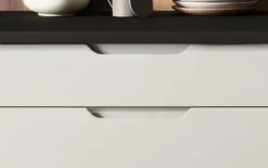 CUISINE COMPLETE ISABEL GRIS CLAIR 2M00 NON MONTEE SANS ELECTROMENAGER 6 MEUBLES