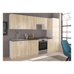 Cuisine complete SARA - Décor chene sonoma - L300 cm