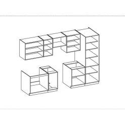 Cuisine complete SARA - Décor chene sonoma - L300 cm