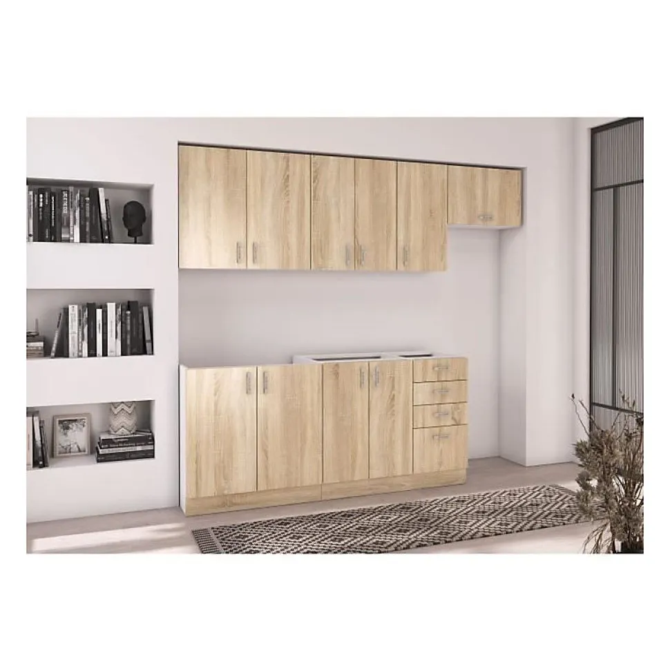 Cuisine complete SARA - Décor chene sonoma - L240 cm
