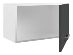 Cuisine complète - Avec plan de travail 240 cm - Gris brillant et Blanc - TRATTORIA