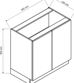 Cuisine complète d'angle ISYA 9 éléments couleur Noir/Chêne Artisan - Longueur 200/260 cm
