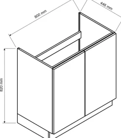 Cuisine complète d'angle ISYA 9 éléments couleur Noir/Chêne Artisan - Longueur 200/260 cm