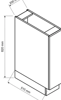 Cuisine complète d'angle ISYA 9 éléments couleur Noir/Chêne Artisan - Longueur 200/260 cm