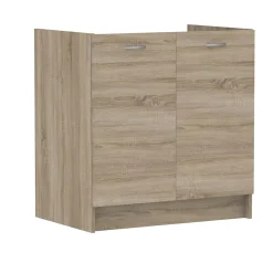 Cuisine complète Mila 7 éléments couleur chêne sonoma avec plan de travail inclus - Longueur 180/240 cm