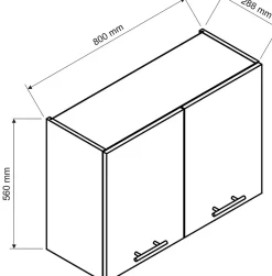 Cuisine complète MILA 8 éléments couleur chêne Artisan avec plan de travail inclus - Longueur 240 cm
