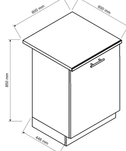 Cuisine complète MILA 8 éléments couleur sonoma avec plan de travail inclus - Longueur 240 cm