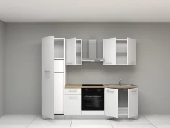 Cuisine complète montée All In Monica blanc L. 255 cm avec électroménager