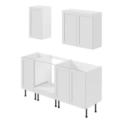 Cuisine complète sans électroménager Ash gris mat GoodHome