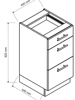 Cuisine complète Vera 8 éléments blanc brillant L 260 cm sans plan de travail