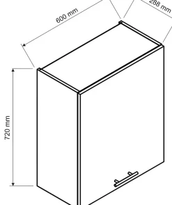 Cuisine complète Vera 8 éléments blanc brillant L 260 cm sans plan de travail