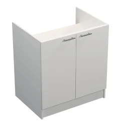 Cuisine 1er prix Primalight blanc avec poignées et plan de travail inclus