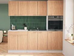 Cuisine 1er prix sans électroménager Primalight chêne