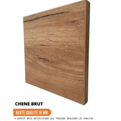 Cuisineandcie - Colonne de cuisine étagère ouverte Bellissi Chene L 20 cm