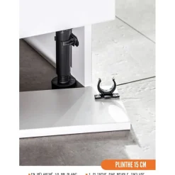 Cuisineandcie - Colonne de cuisine étagère ouverte Bellissi Chene L 20 cm