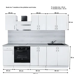 Cuisineandcie - Cuisine complète ECO Chene Naturel 240 cm