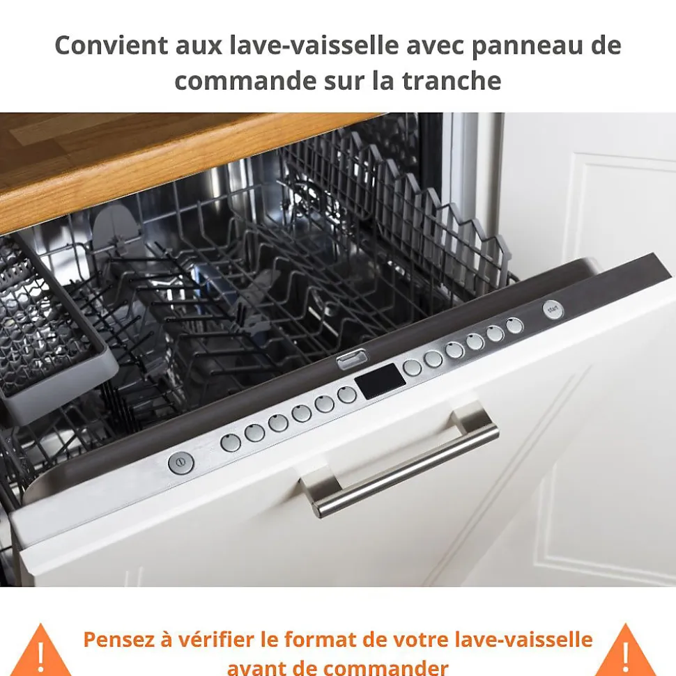 Cuisineandcie - Façade pour lave-vaisselle tout intégrable Eco Blanc Brillant L 60 cm