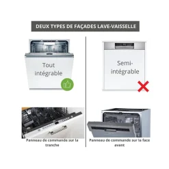 Cuisineandcie - Façade pour lave-vaisselle tout intégrable Eco Blanc L 60 cm