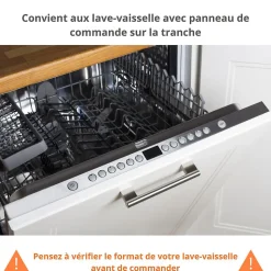 Cuisineandcie - Façade pour lave-vaisselle tout intégrable Eco Gris Brillant L 60 cm