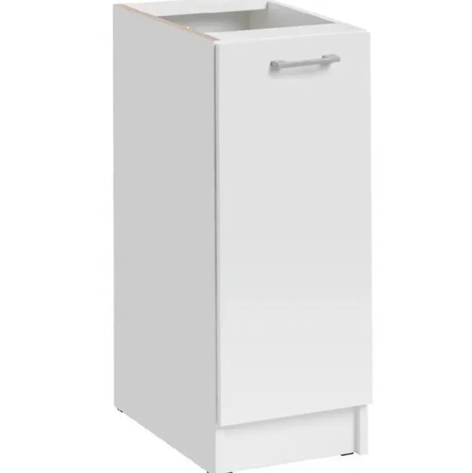 Cuisineandcie - Meuble bas de cuisine Eco Blanc 1 porte L 30 cm