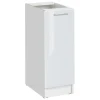 Cuisineandcie - Meuble bas de cuisine Eco Blanc Brillant 1 porte L 30 cm