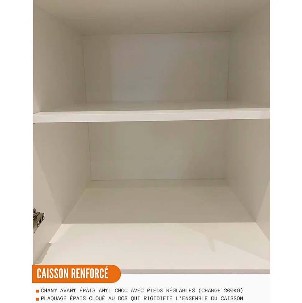 Cuisineandcie - Meuble bas de cuisine Eco Chene Naturel 1 porte 1 tiroir L 40 cm