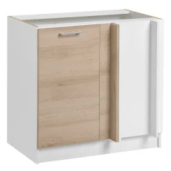 Cuisineandcie - Meuble d'angle bas Eco Chene Naturel 1 porte L 105 cm