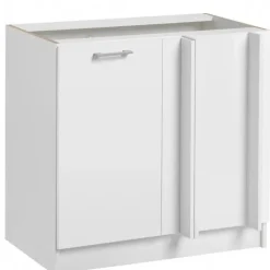 Cuisineandcie - Meuble d'angle bas Eco Blanc 1 porte L 105 cm