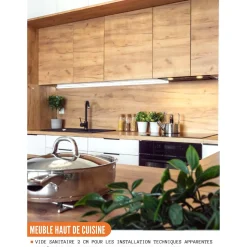 Cuisineandcie - Meuble haut SLIM de cuisine Bellissi Chene 1 porte relevable L 80 cm