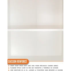 Cuisineandcie - Meuble haut de cuisine Eco Blanc 1 porte L 30 cm