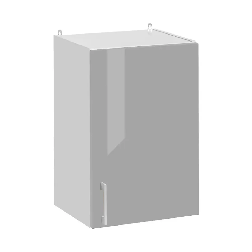 Cuisineandcie - Meuble haut de cuisine Eco Gris Brillant 1 porte L 40 cm