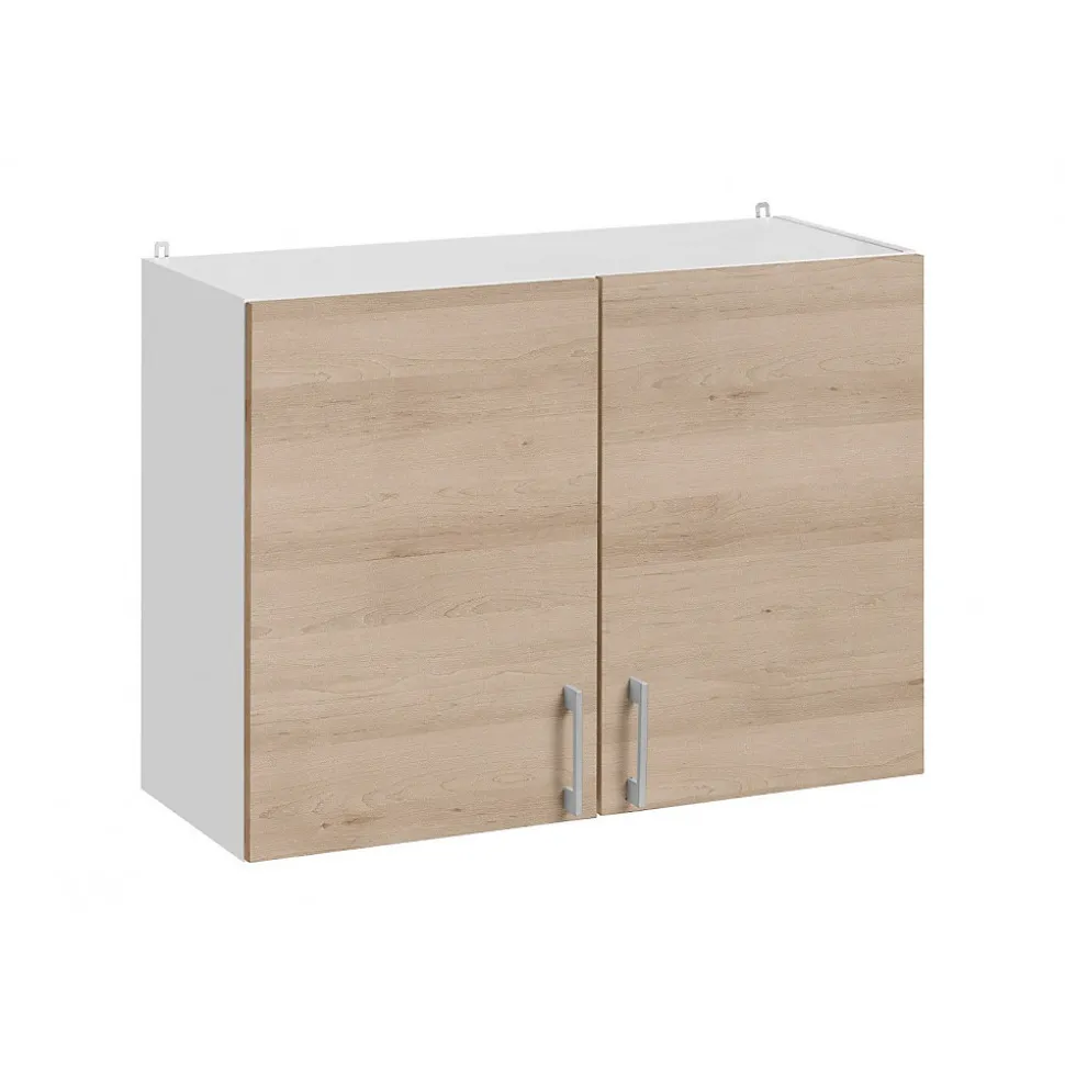 Cuisineandcie - Meuble haut de cuisine Eco Chene Naturel 2 portes L 80 cm