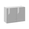 Cuisineandcie - Meuble haut de cuisine Eco Gris Brillant 2 portes L 60 cm
