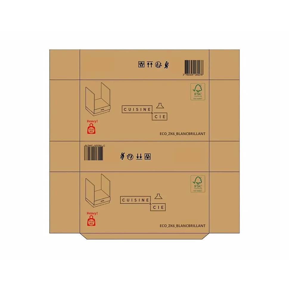 Cuisineandcie - Meuble pour four encastrable Eco Blanc Brillant L 60 cm