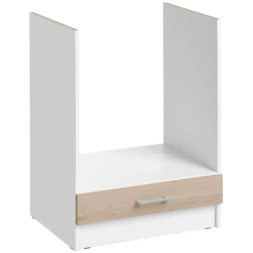 Cuisineandcie - Meuble pour four encastrable Eco Chene Naturel L 60 cm