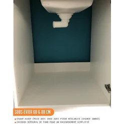 Cuisineandcie - Meuble sous-évier Eco Chene Naturel 2 portes L 80 cm