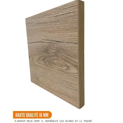 Cuisineandcie - Meuble sous-évier Eco Noyer Blanchi 2 portes L 80 cm