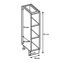 Cuisineandcie - Range bouteille Bellissi Chene L 20 cm