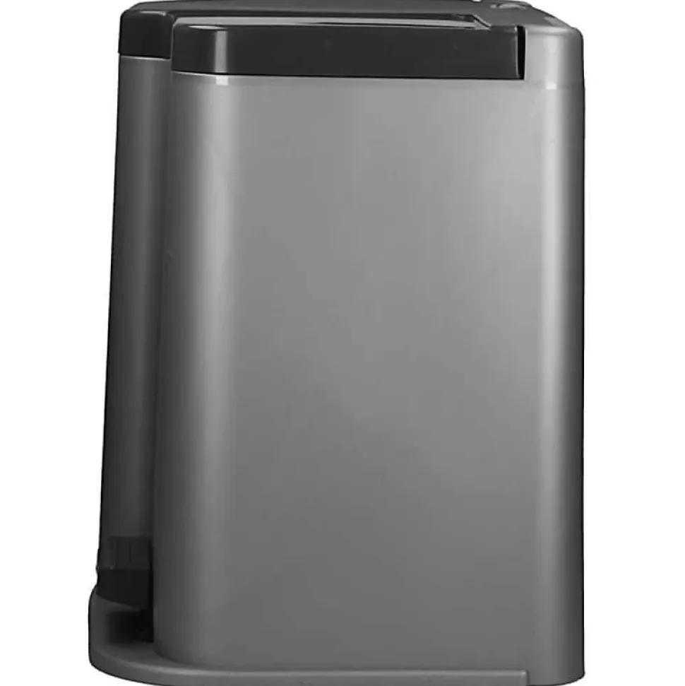 Curver Poubelle duo à pédale Deco Seaux intérieurs 15 L et 6 L Gris