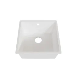 Cuve RESIROC - évier 1 bac sans égouttoir - 44 x 44 cm - Blanc