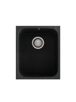 Cuve sous plan POALGI, GANDIA 192, Granit, Noir Basalt, 38 cm, 1 bac