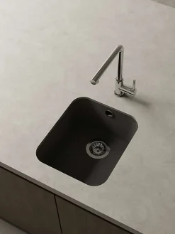 Cuve sous plan POALGI, GANDIA 192, Granit, Noir Basalt, 38 cm, 1 bac