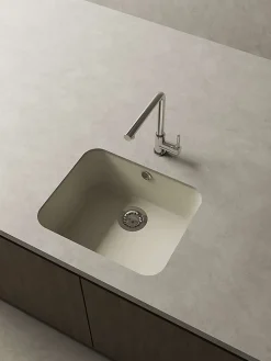 Cuve sous plan POALGI, GANDIA 194, Granit, Beige Pumice, 54 cm, 1 bac