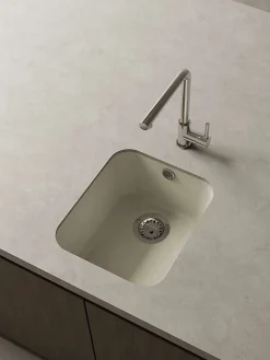 Cuve sous plan POALGI, GANDIA 192, Granit, Beige Pumice, 38 cm, 1 bac