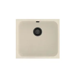 Cuve sous plan POALGI, GANDIA 194, Granit, Beige Pumice, 54 cm, 1 bac bonde noire