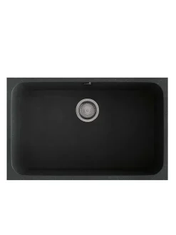 Cuve sous plan POALGI, GANDIA 195, Granit, Noir Basalt, 74 cm, 1 bac