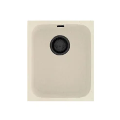 Cuve sous plan POALGI, GANDIA 192, Granit, Beige Pumice, 38 cm, 1 bac bonde noire