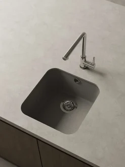 Cuve sous plan POALGI, GANDIA 193, Granit, Gris Ash, 44 cm, 1 bac